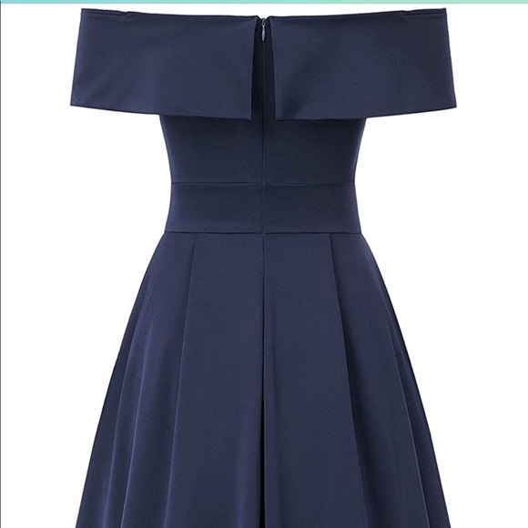 Jasambac | Off Shoulder High Low Cocktail Dress - Picture 3 of 6